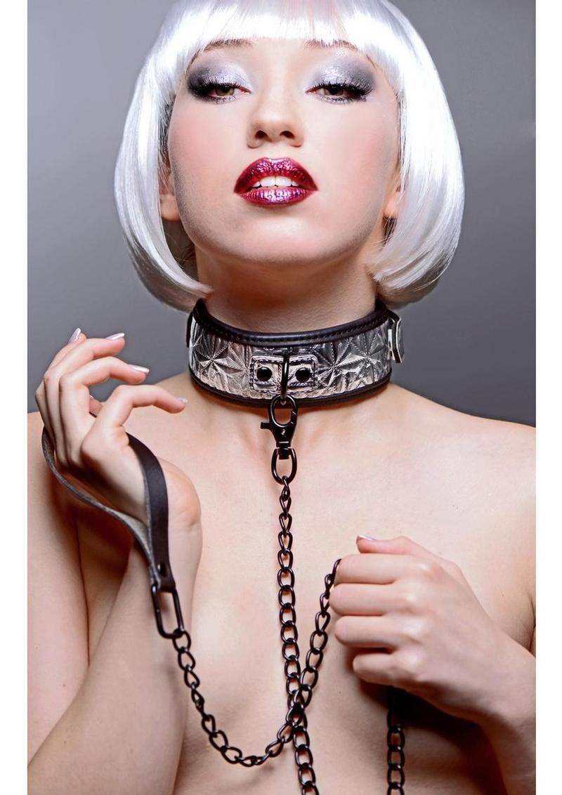 Master Series - Platinum Bound Chained Collar and Leash