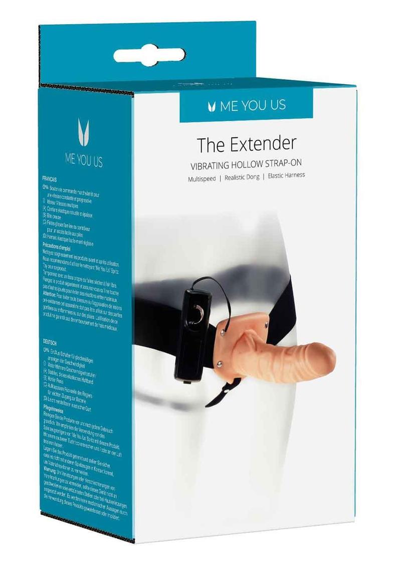 ME YOU US The Extender Hollow Vibrating Strap-On - Vanilla