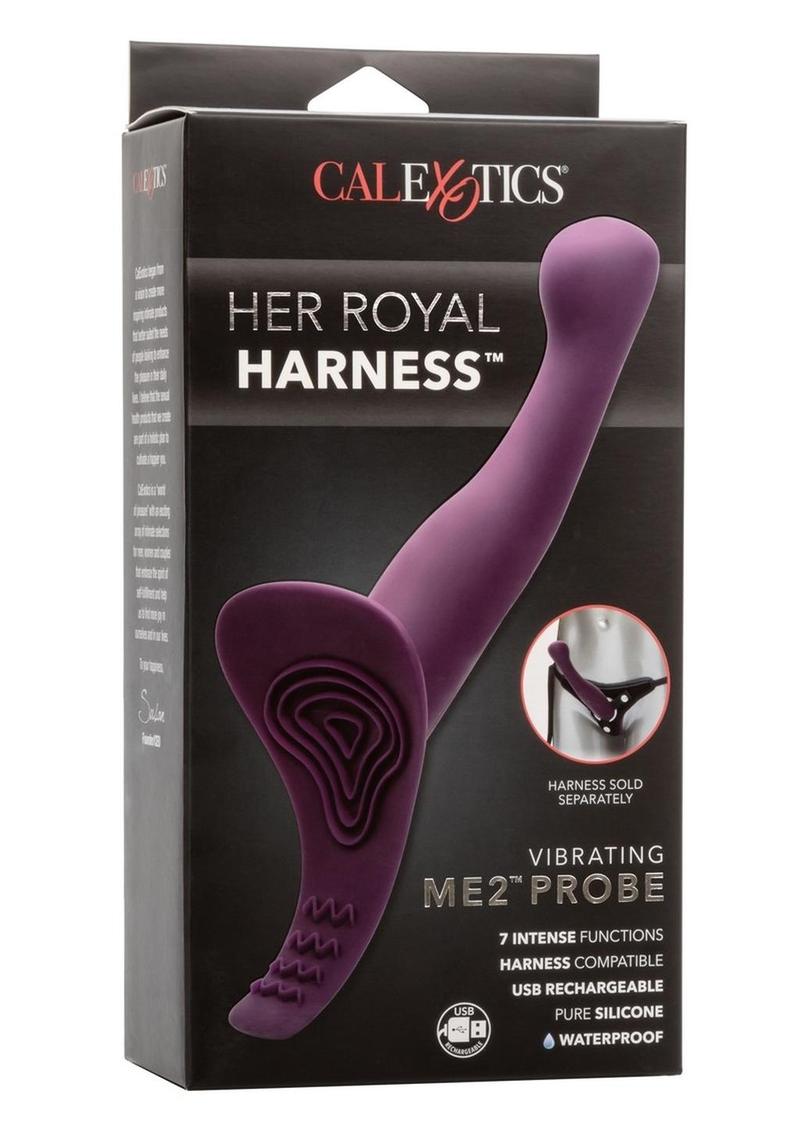 Me2 Vibrating Silicone Strap-On Probe - Purple