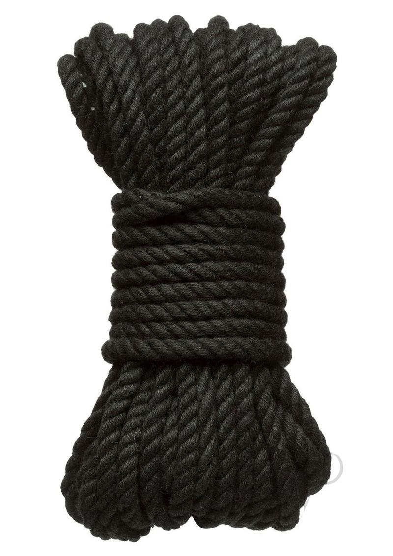 Merci Hogtied Bind and Tie 6mm Hemp Bondage Rope - Black - 30ft