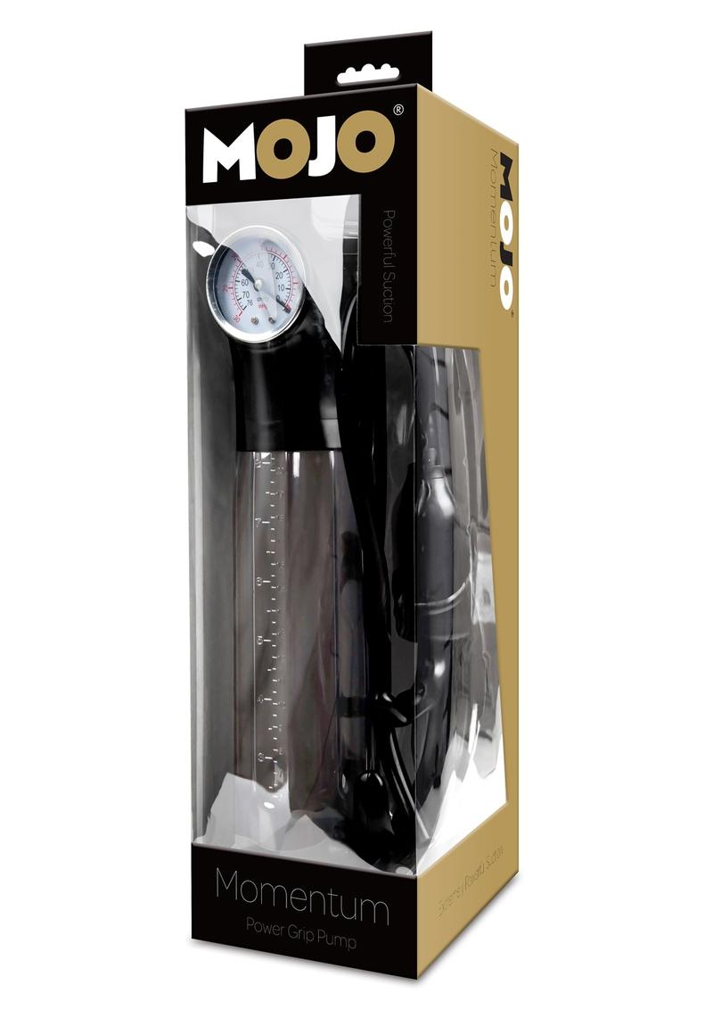 Mojo Momentum Extremely Powerful Suction Penis Pump - Black/Clear