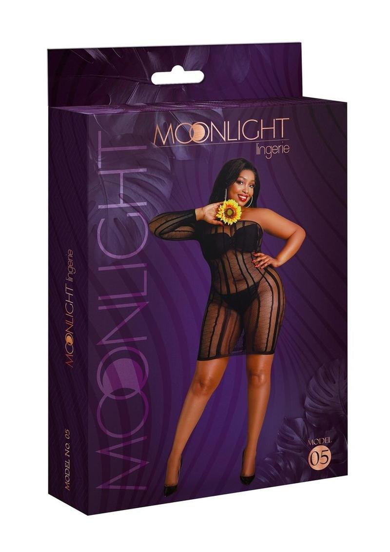 Moonlight Model 05 Dress - Black - Plus Size/Queen
