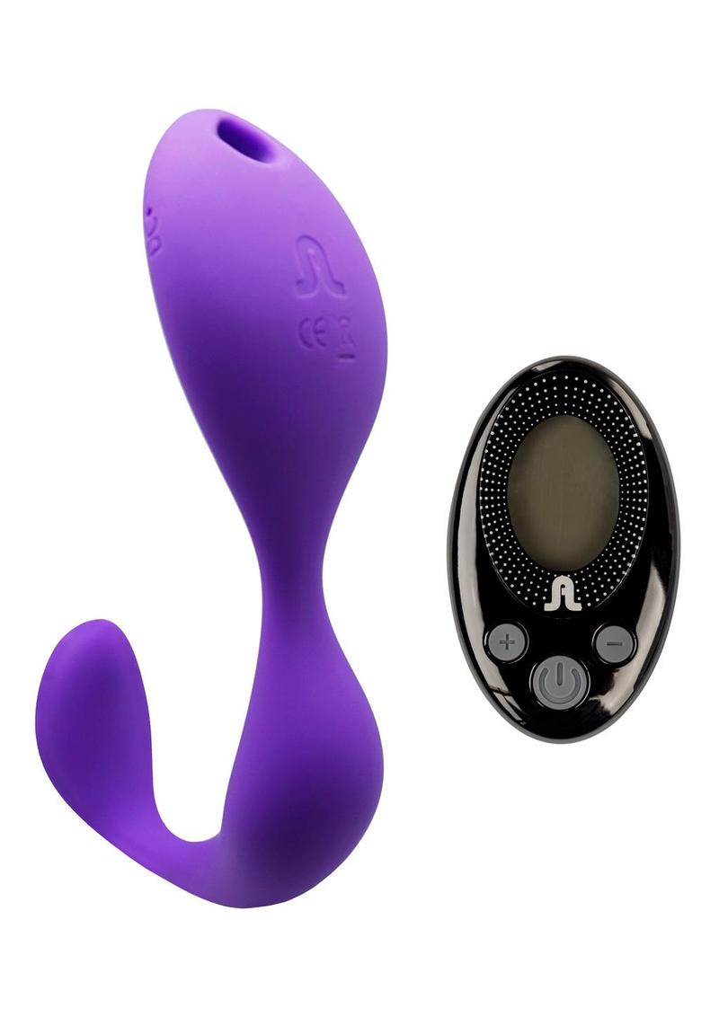 Mr. Hook Rechargeable Silicone Dual Vibrator - Purple