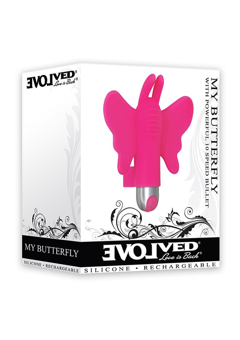 My Butterfly Rechargeable Silicone Finger Vibrator - Pink