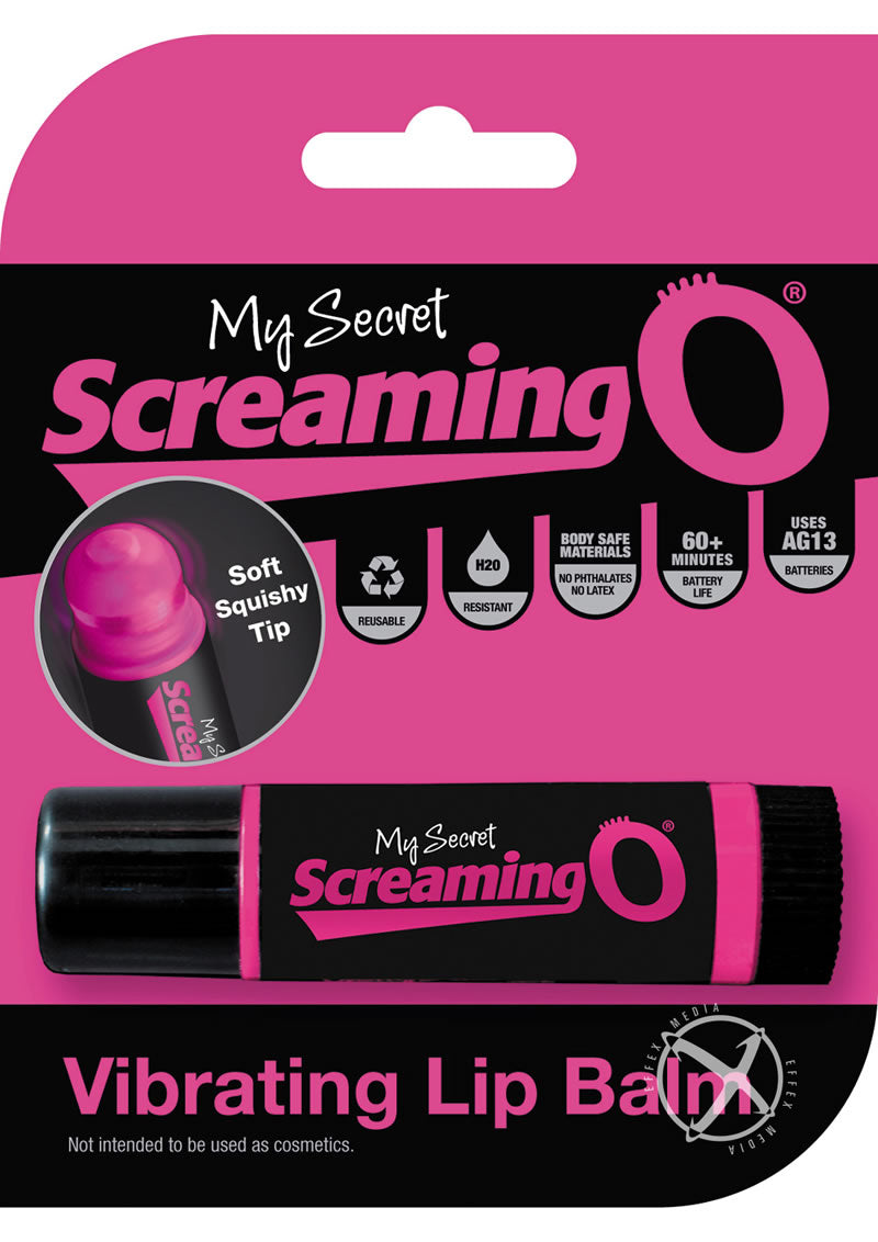 My Secret Vibrating Lip Balm - Black/Pink - 12 Each Per Box