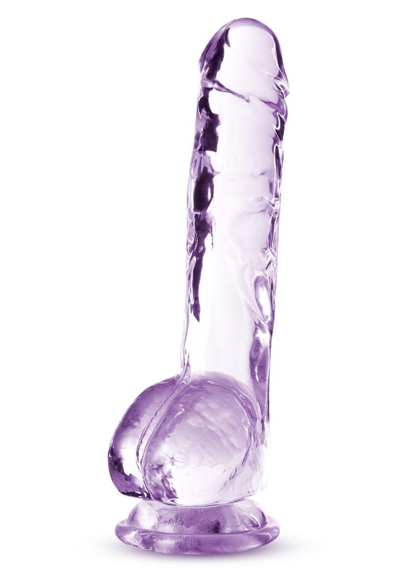 Naturally Yours Crystalline Dildo 8in - Amethyst - Purple