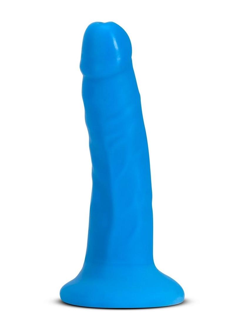 Neo Elite Silicone Dual Density Dildo - Blue - 6in