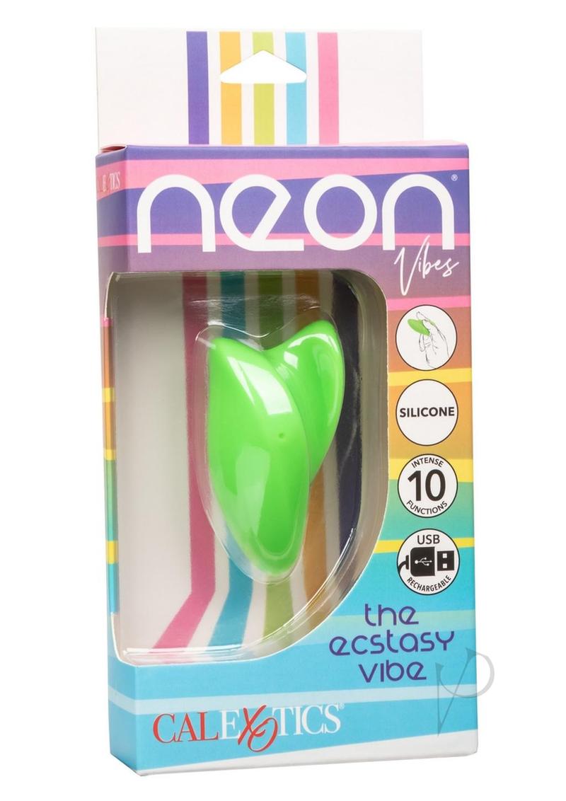 Neon Vibes The Ecstasy Vibe Rechargeable Silicone Vibrator - Green