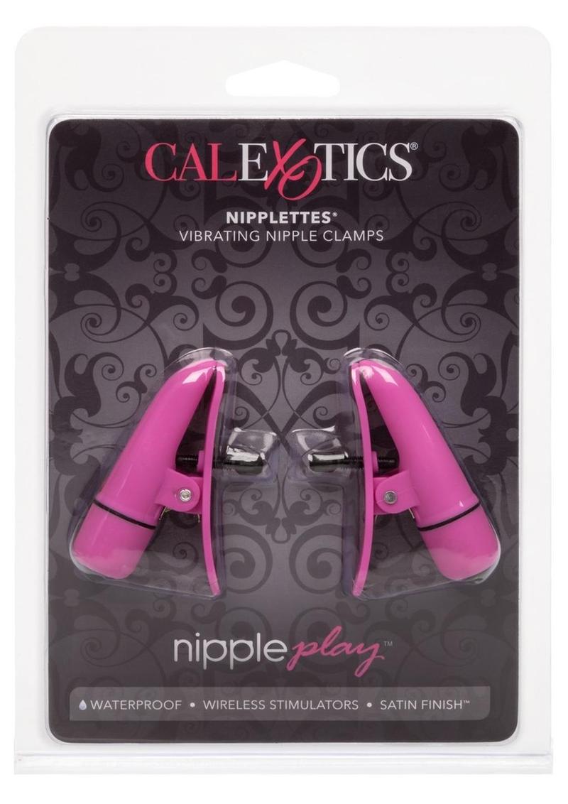 Nipple Play Nipplettes Vibrating Nipple Clamps - Pink