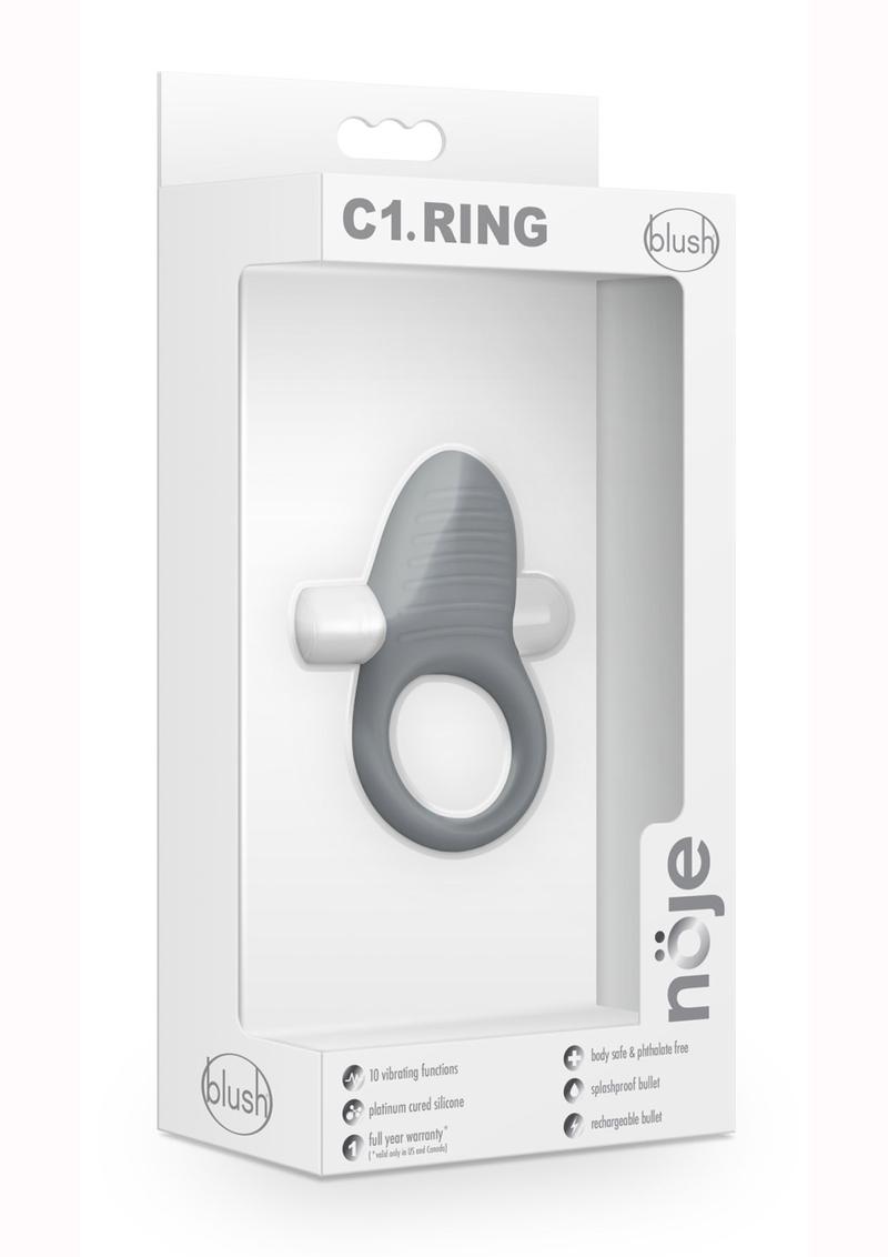 Noje C1 Rechargeable Silicone Cock Ring - Slate