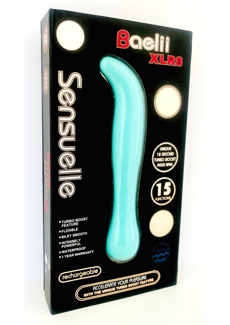 Nu Sensuelle Baelii Xlr8 Rechargeable Silicone G-Spot Vibrator - Blue/Electric Blue