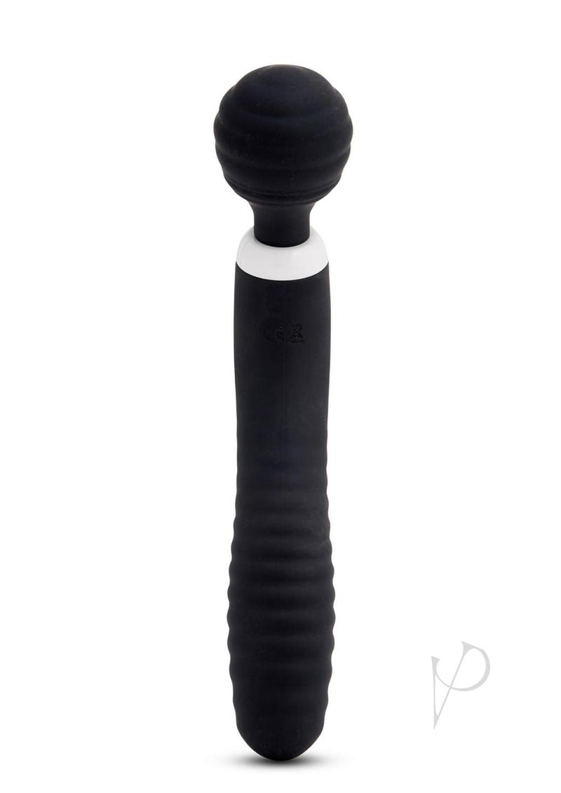 Nu Sensuelle Lolly Nubii Flexible Rechargeable Silicone Wand - Black/White