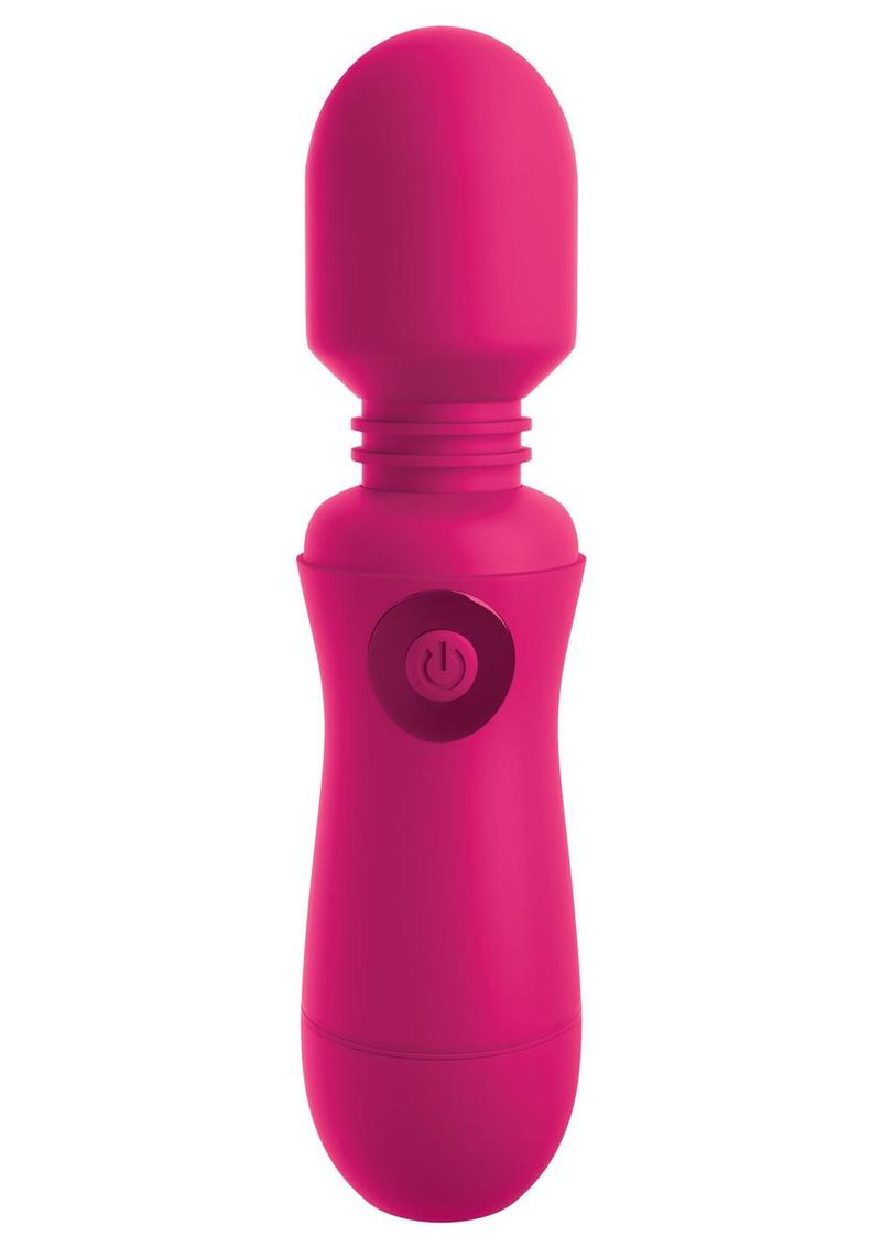 Omg! Wands #Enjoy Rechargeable Silicone Vibrating Massager - Fuchsia/Pink