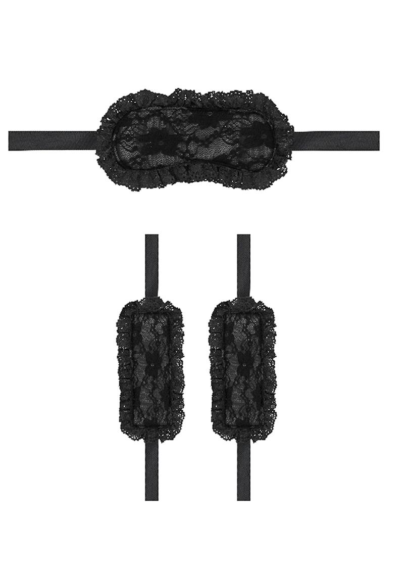 Ouch! Kits Introductory Bondage Kit #7 - Black - 2 Piece Kit