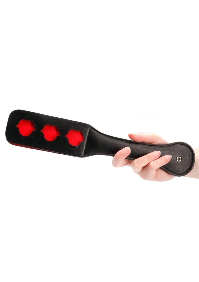 Ouch! Leather Paddle Lips - Black