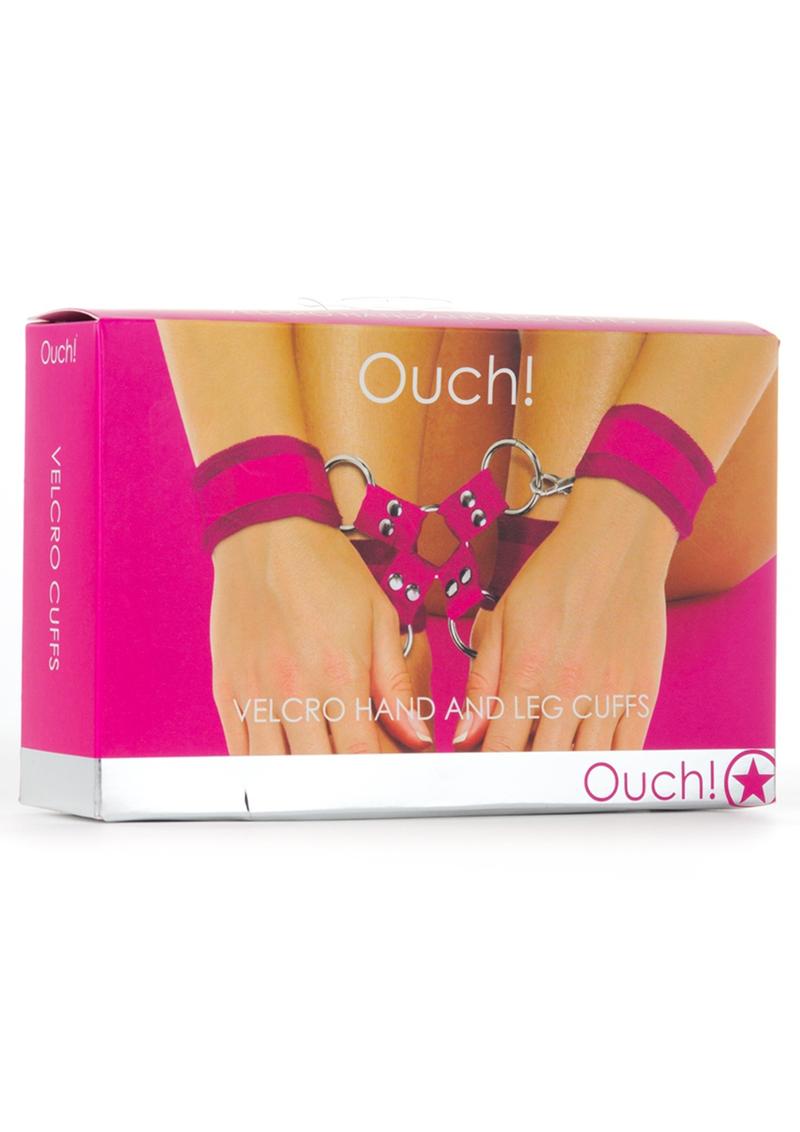 Ouch! Velcro Hand and Leg Cuffs - Pink