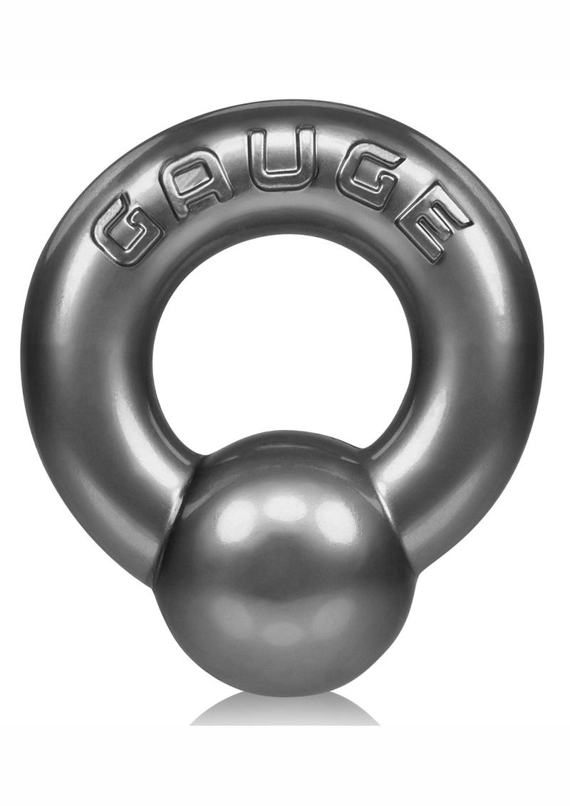 Oxballs Gauge Super Flex Cock Ring - Grey/Silver