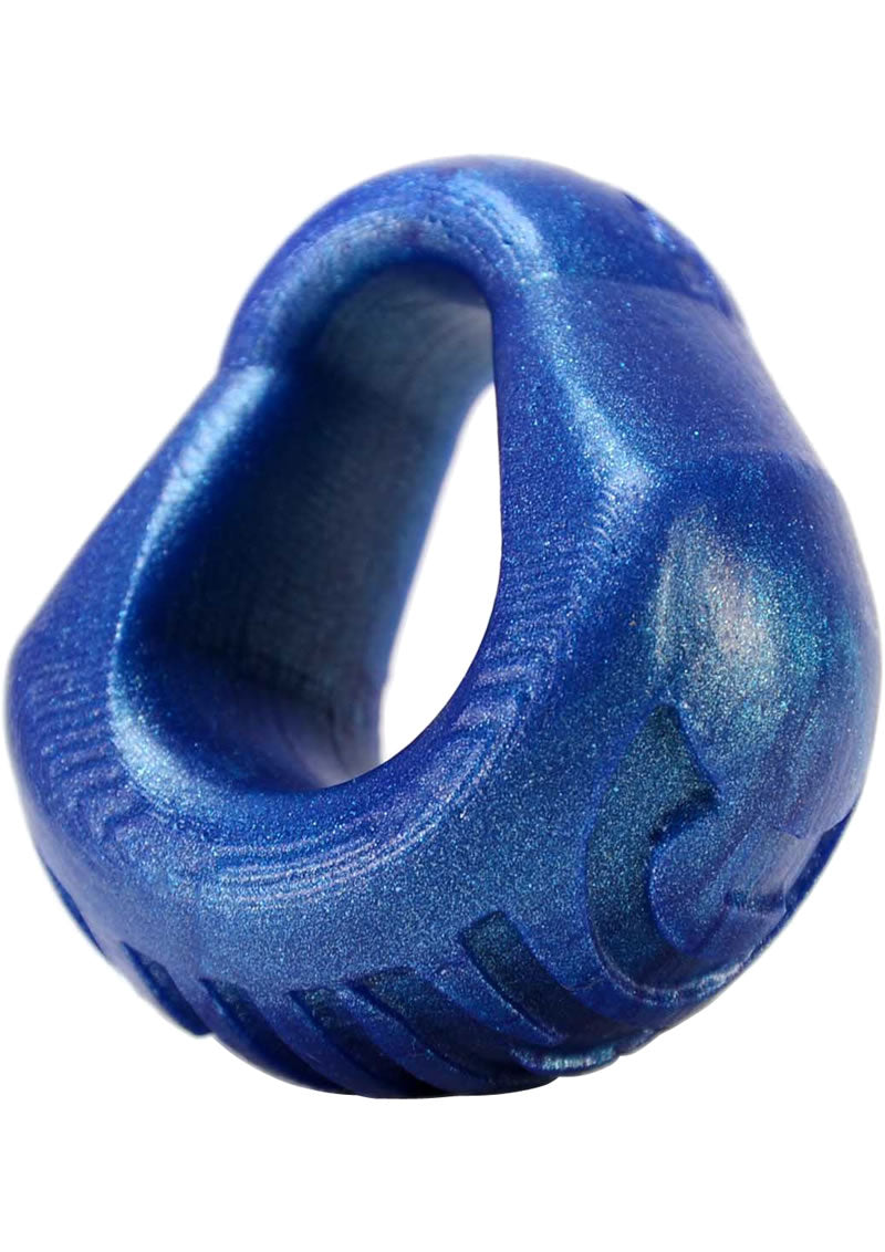 Oxballs Hung Padded Silicone Cock Ring - Blue - 3in