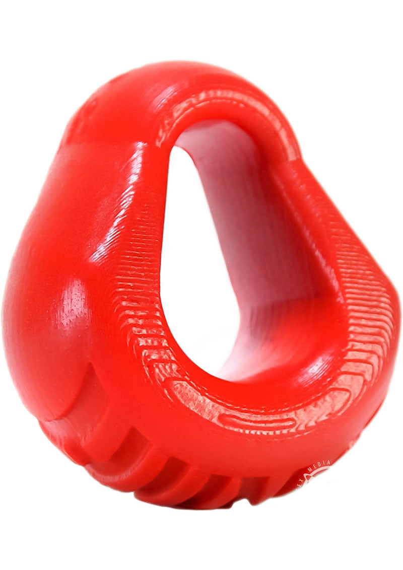 Oxballs Hung Padded Silicone Cock Ring - Red - 3in