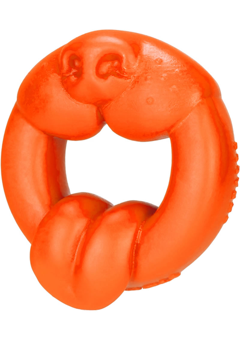 Oxballs Scrappy Puppy Silicone Cock Ring - Orange