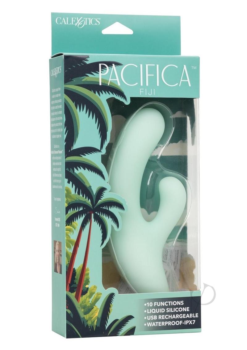 Pacifica Fiji Rechargeable Silicone Dual Vibrator - Green