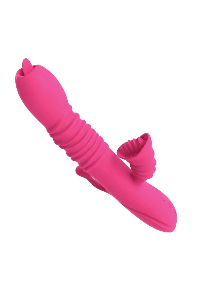 Passion Dual Massager Heat Up Rechargeable Silicone Rabbit Vibrator