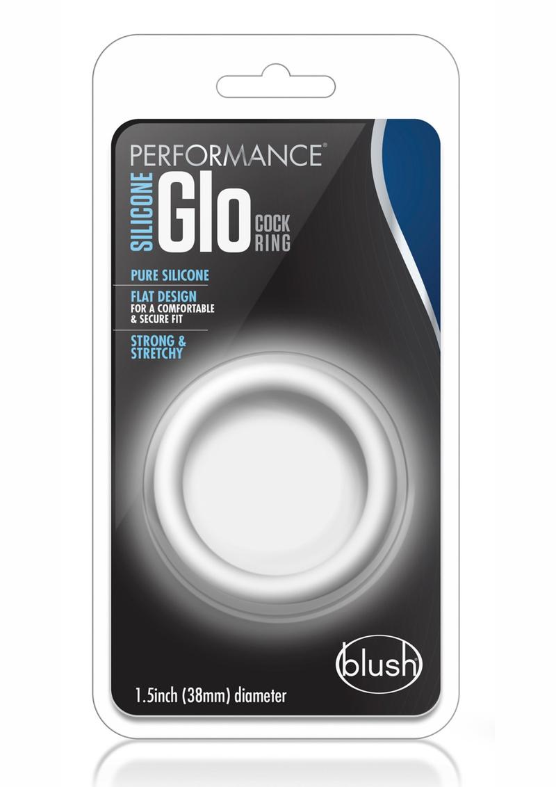 Performance Silicone Cock Ring - Clear/Glow In The Dark/White