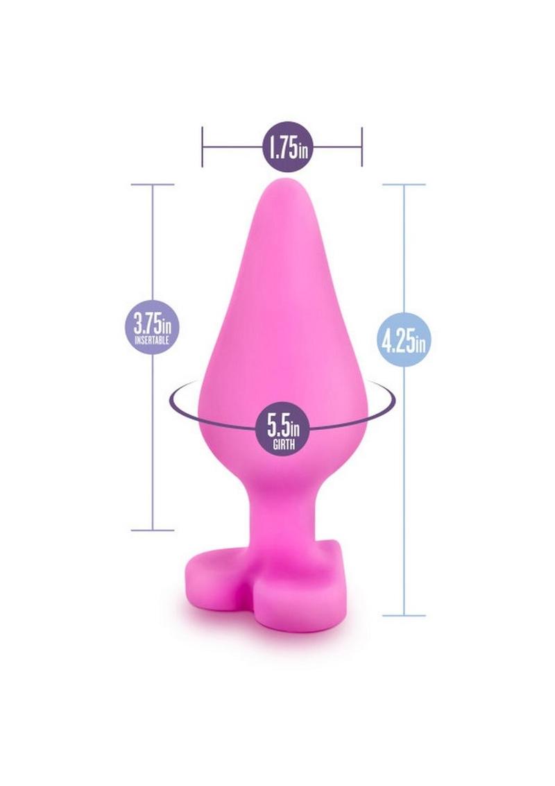 Play with Me Naughtier Candy Heart Ride Me Silicone Butt Plug