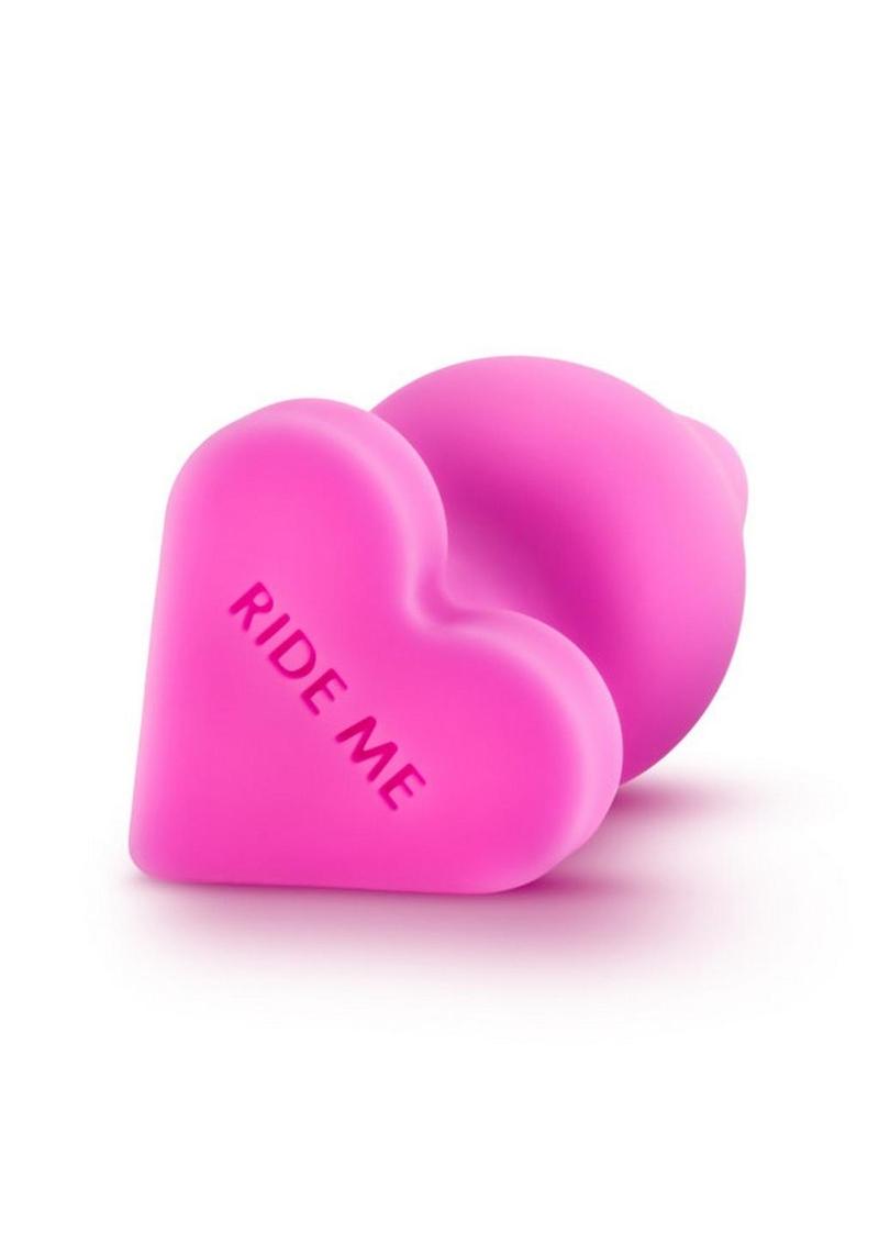 Play with Me Naughtier Candy Heart Ride Me Silicone Butt Plug