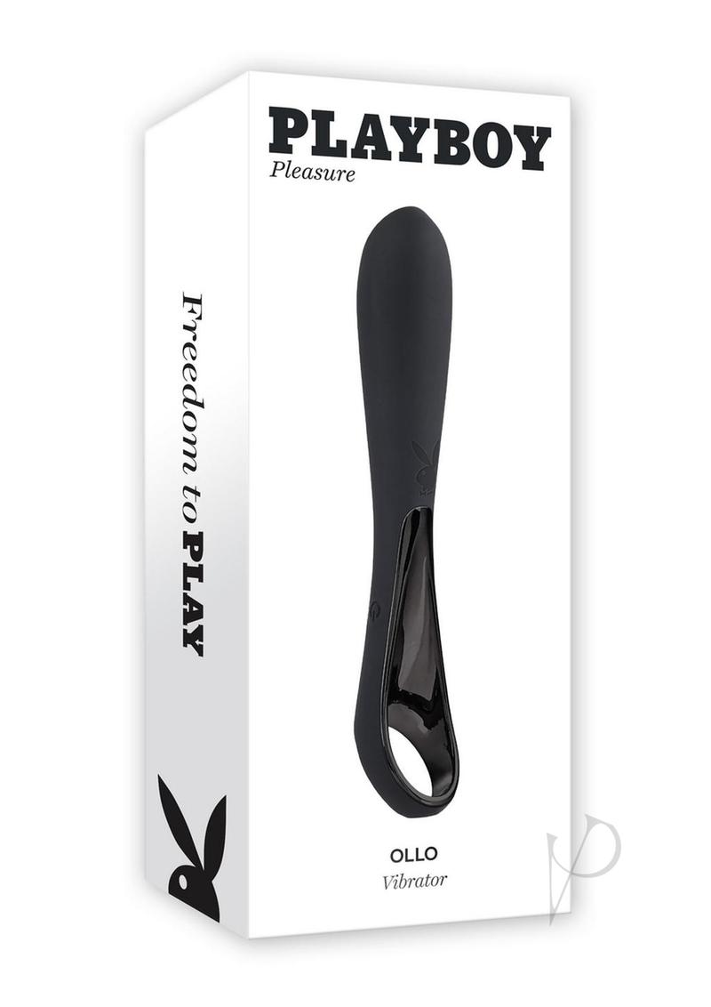 Playboy Olio Rechargeable Silicone Mini Vibrator - Black