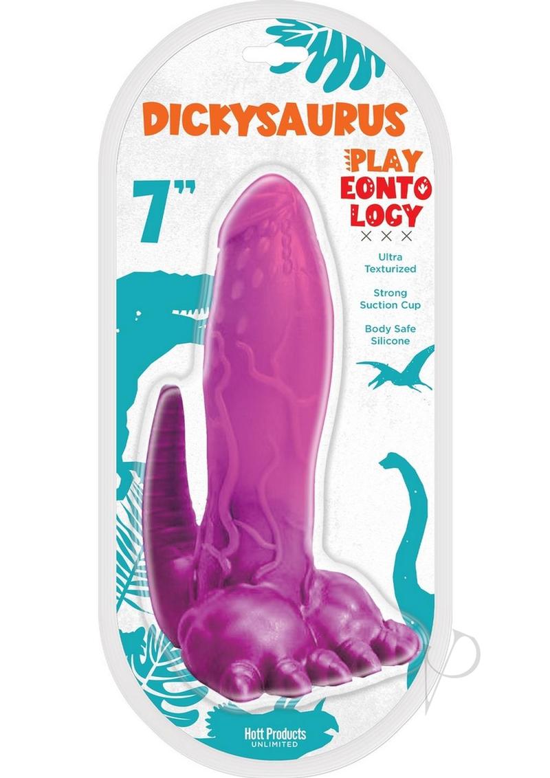 Playeontology Dickysauraus Silicone with Suction Cup - Magenta/Purple - 7in