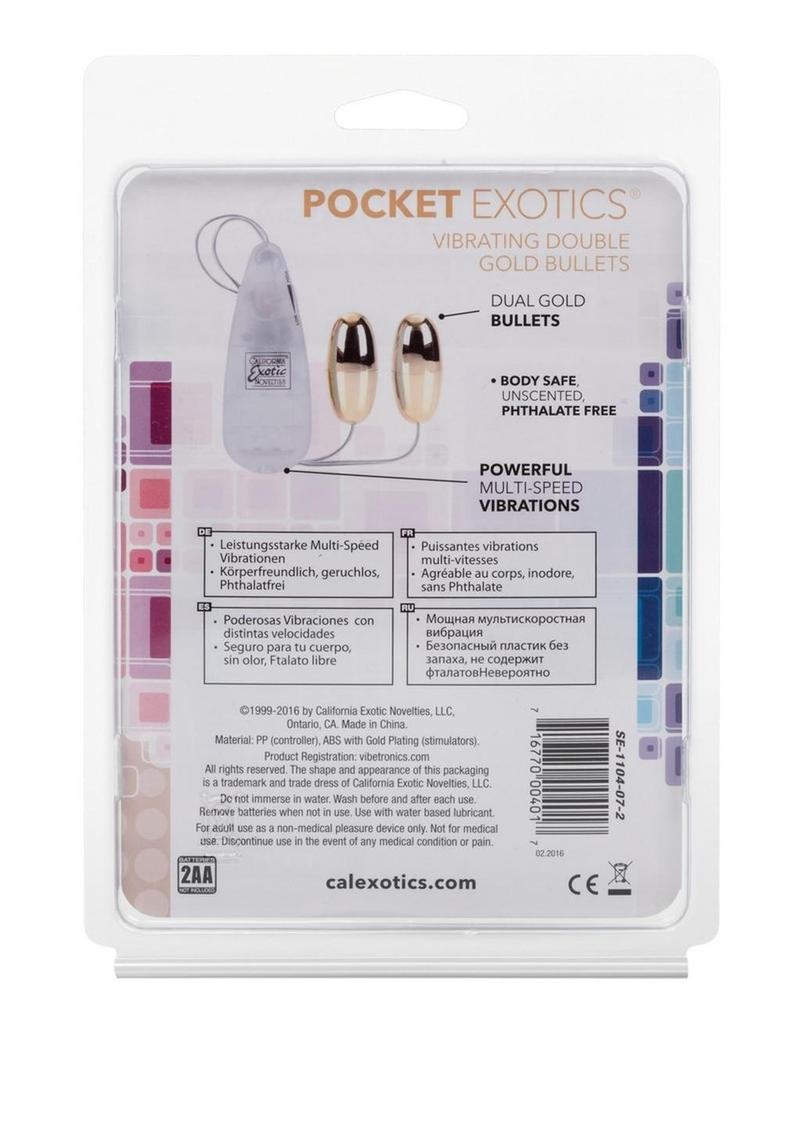 Pocket Exotics Vibrating Double Gold Bullets