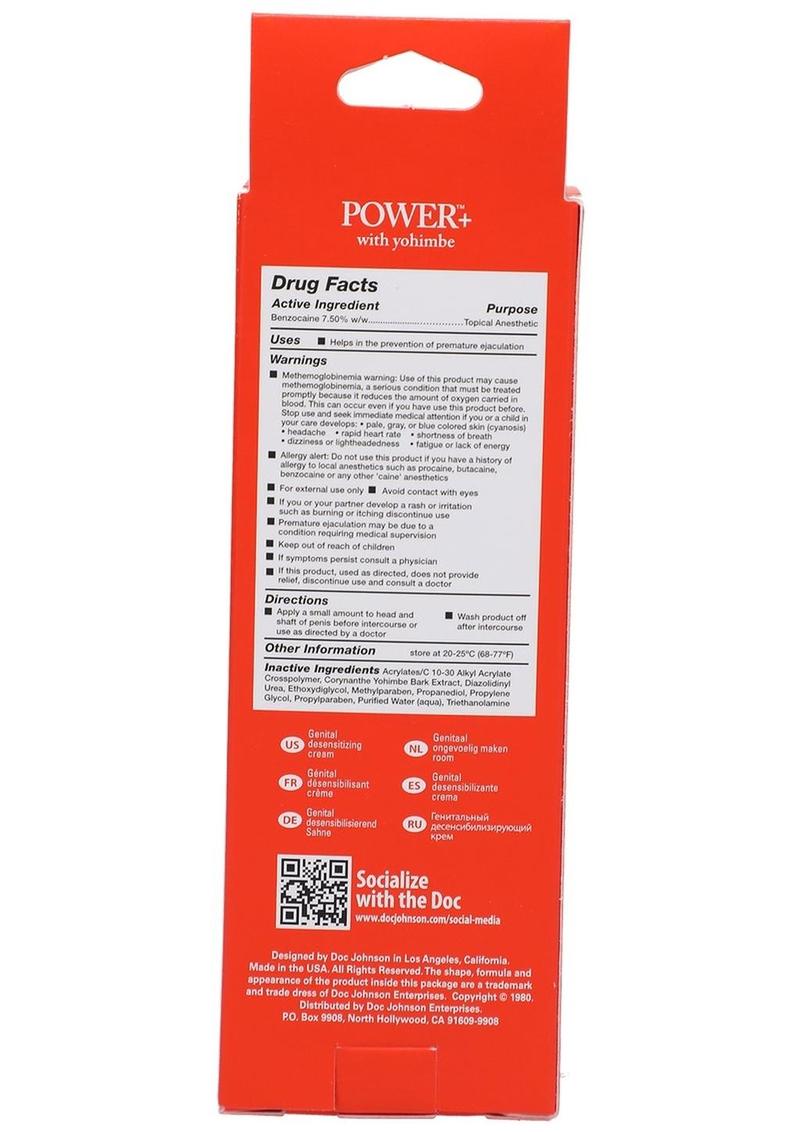 Power Plus with Yohimbe Delay Cream For Men