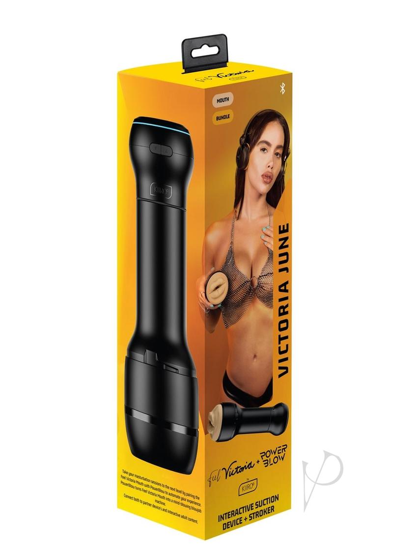 Powerblow and Feel Victoria June Stroker Kit - Mouth - Black/Vanilla