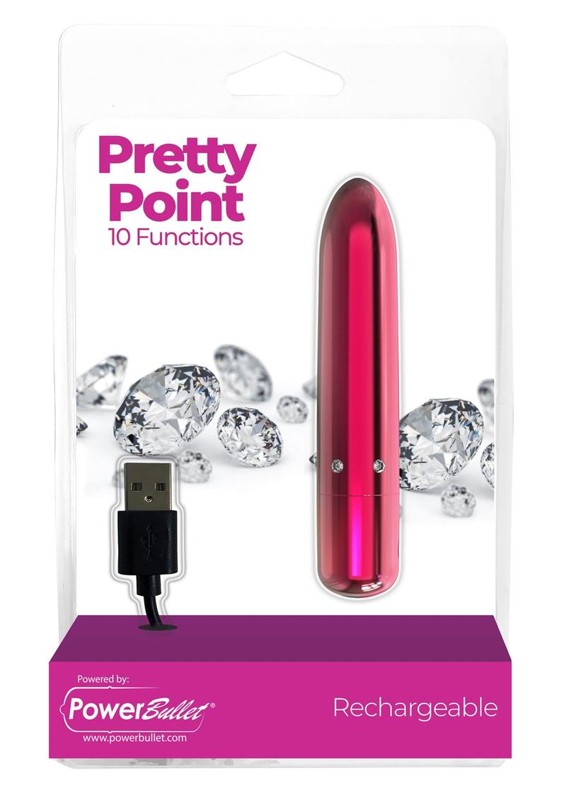 Powerbullet Pretty Point Rechargeable Bullet Vibrator - Pink