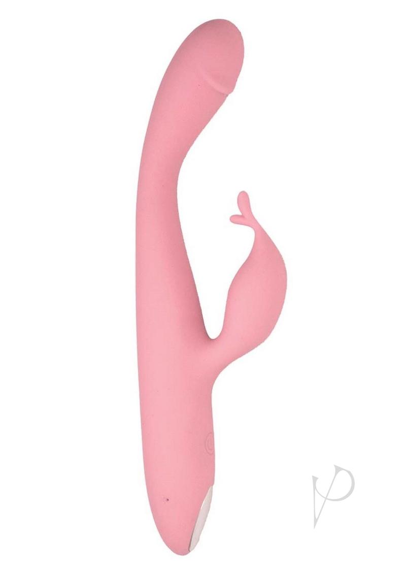 Princess Petite Pleasure Silicone Rechargeable Dual Stimulating Vibrator - Pink