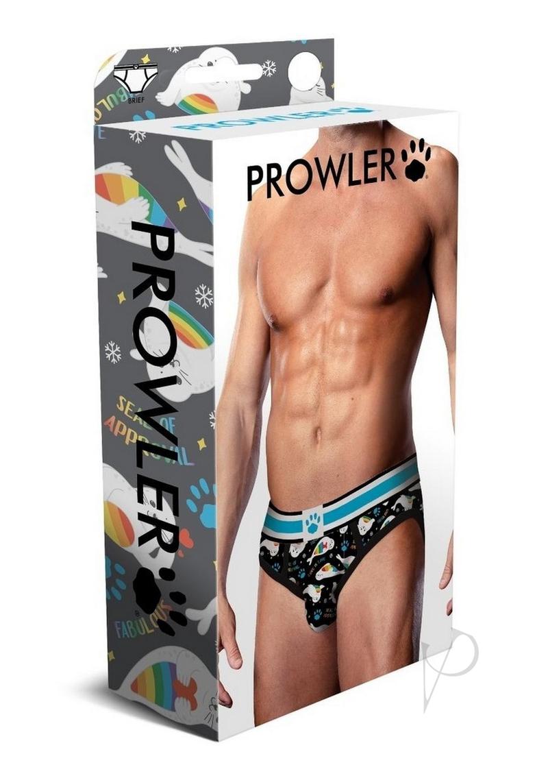 Prowler Seals Brief Lg Blk/Rnbw - Black/Multicolor - Large