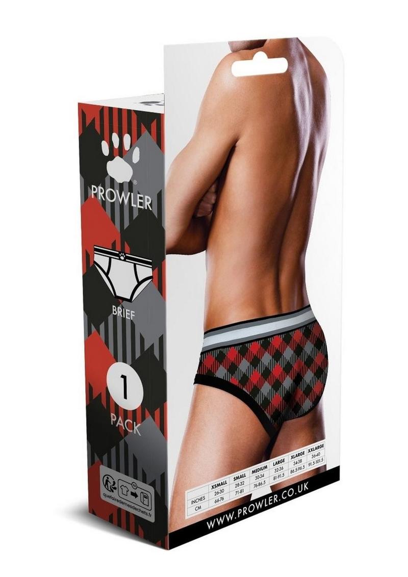 Prowler Tartan 1 Brief Lg Blk/Red Fu23