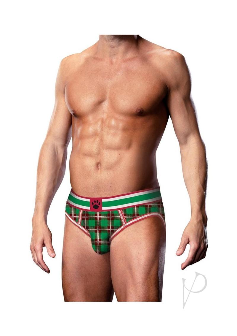 Prowler Tartan 2 Opn Brf Lg Grn/Red Fw23 - Green/Red - Large