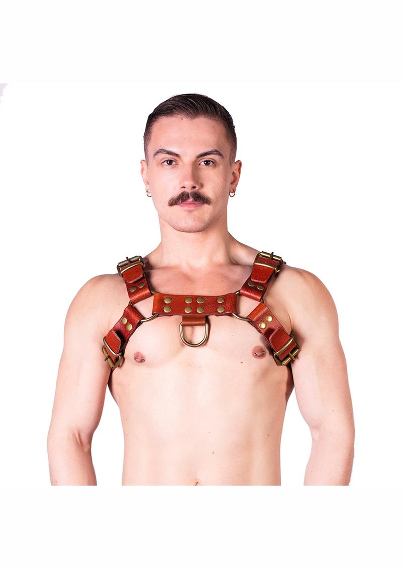 Prowler Red Butch Harness - Medium - Brown/Brass - Brown