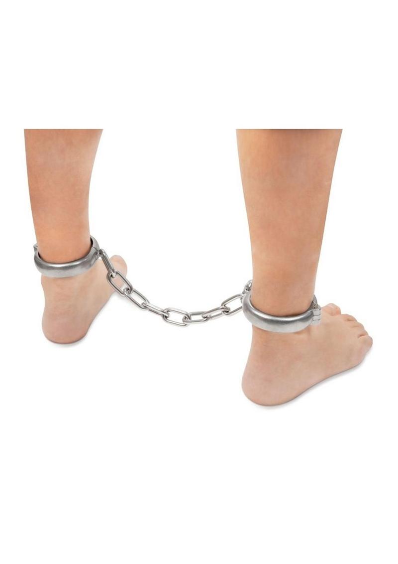 Prowler Red Heavy Duty Metal Ankle Cuffs - Stainless