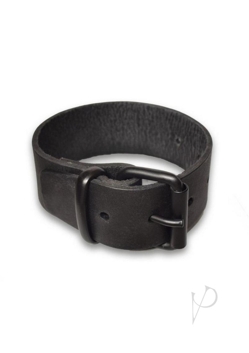 Prowler Red Leather Buckle Bicep Band - Black - Large