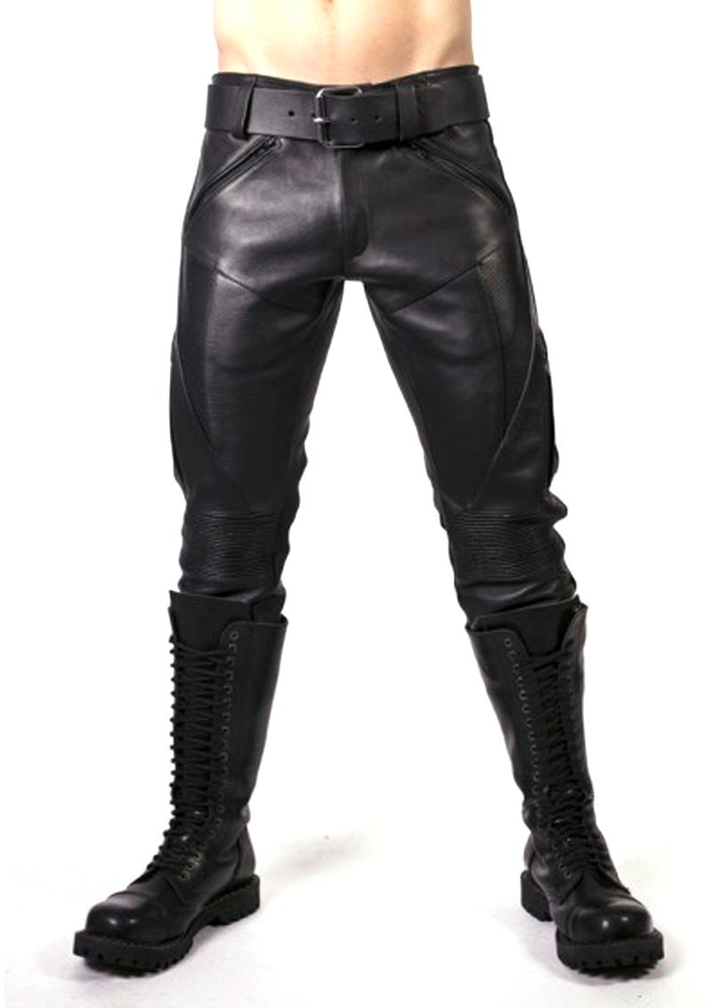 Prowler Red Prowler Leather Jeans - Black - 28in