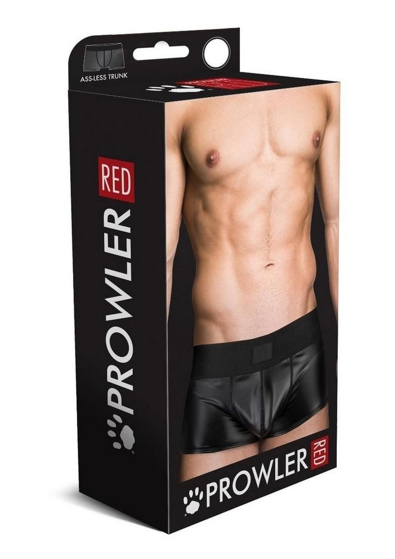 Prowler Red Wetlook Ass-Less Trunk - Black - Medium