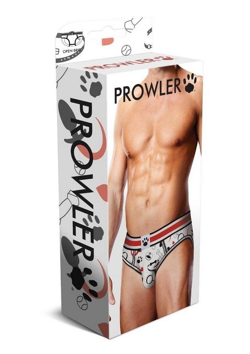 Prowler Puppie Print Open Brief - Black/White - XSmall