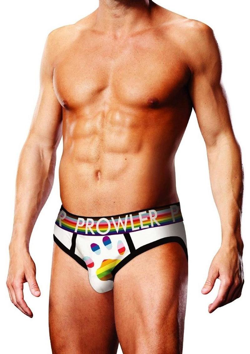 Prowler White Oversized Paw Brief - Multicolor/Rainbow/White - Large