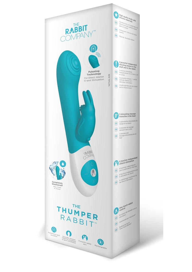 Rabbit Company The Thumper Rabbit Rechargeable Silicone Vibrator - Blue