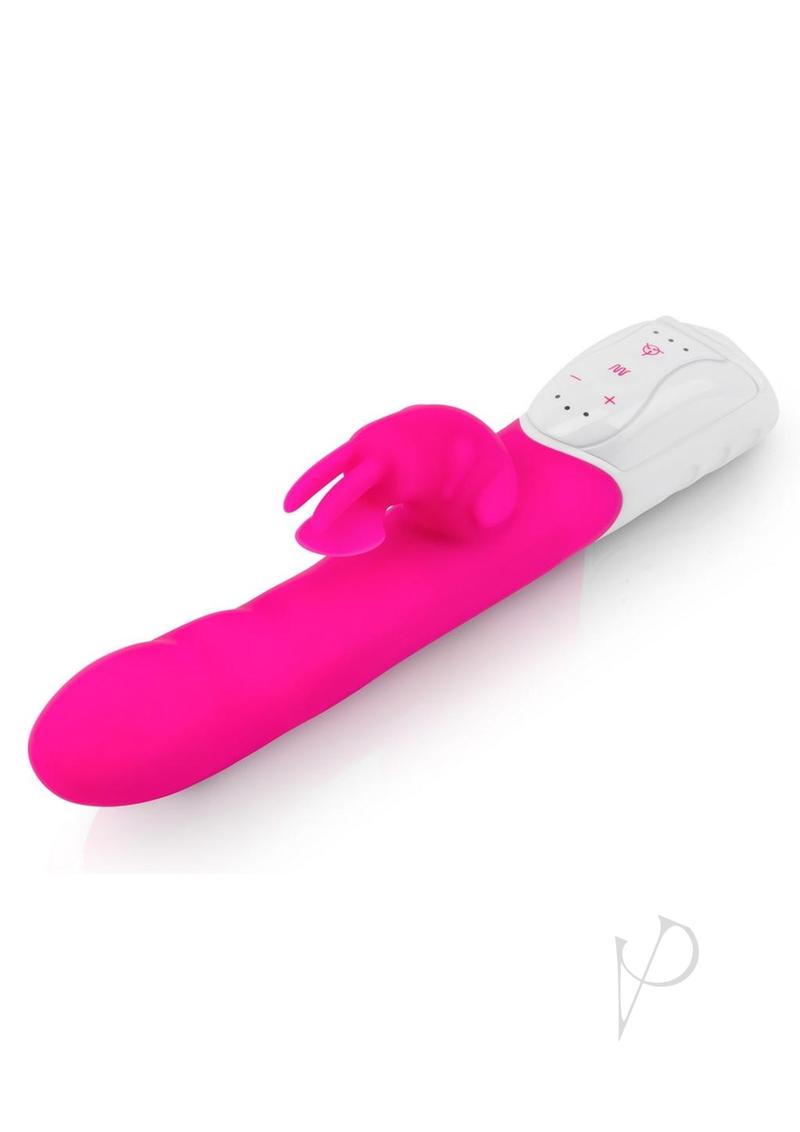 Rabbit Essentials Silicone Rechargeable Clitoral Suction Rabbit - Hot Pink/Pink