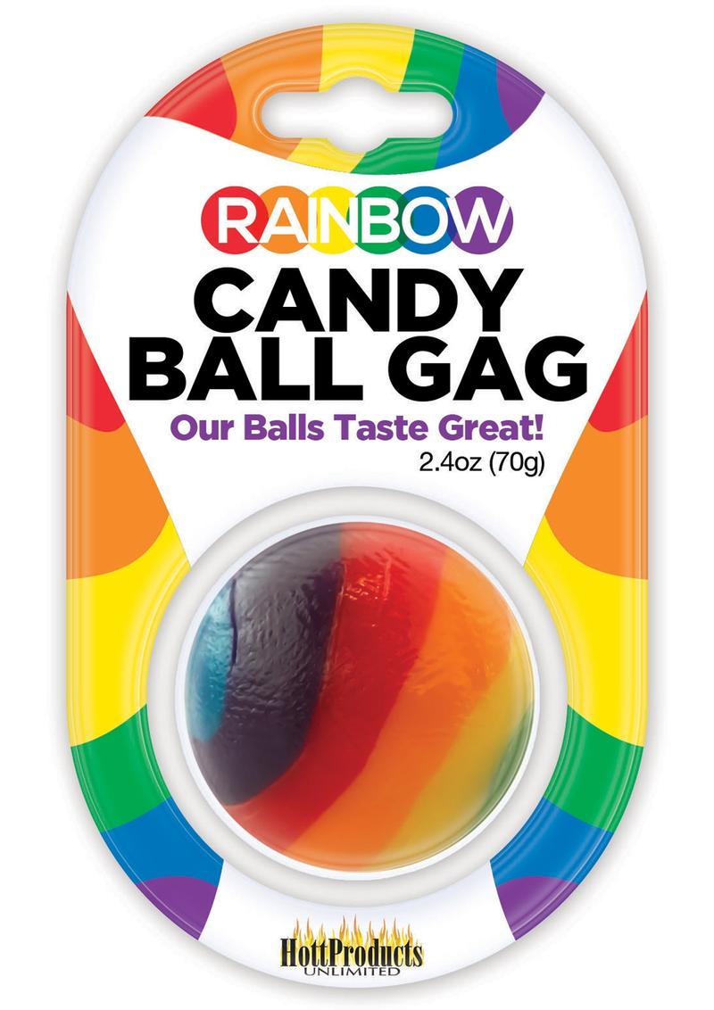 Rainbow Candy Ball Gag Assorted Flavor - Assorted Color/Multicolor