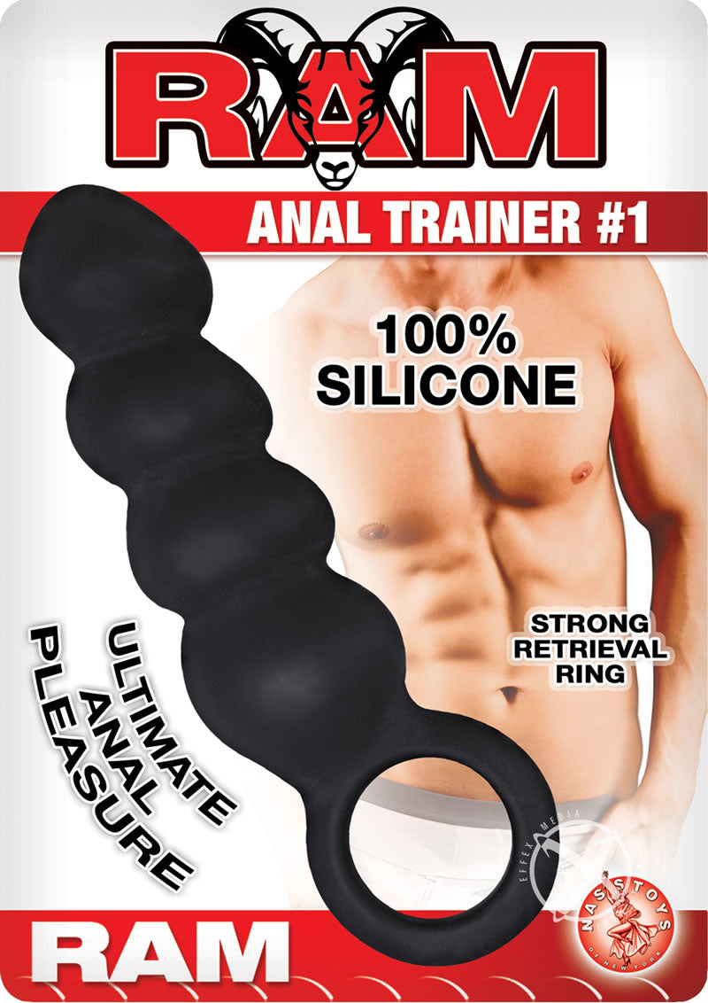 Ram Anal Trainer #1 Silicone Anal Probe - Black